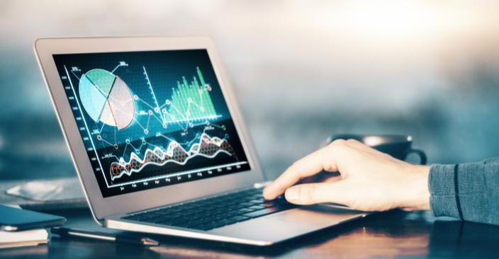 Dashboard financeiro com indicadores de risco