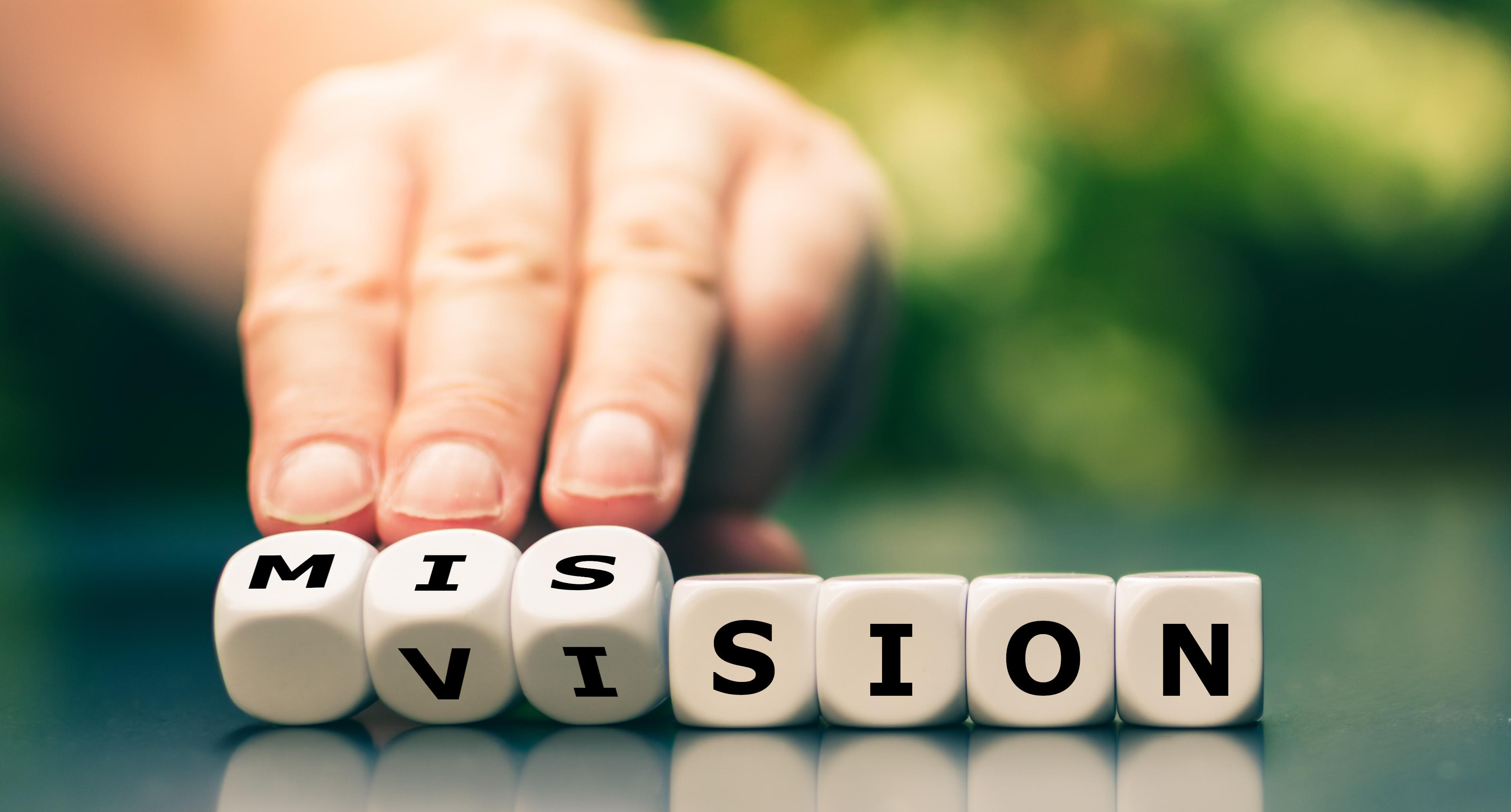 Dados a transitar de Mission para Vision